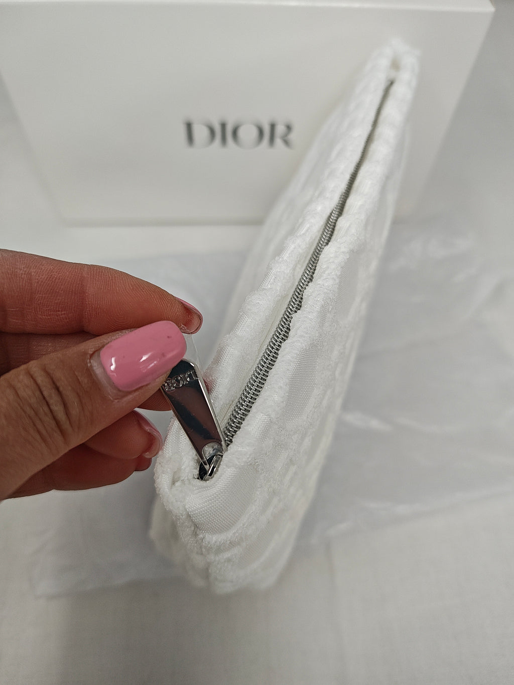 Dior Beauty Cosmetic Pouch ~ Bianco ~ Cotton Towel Feel ~ Spring 2026 Gwp