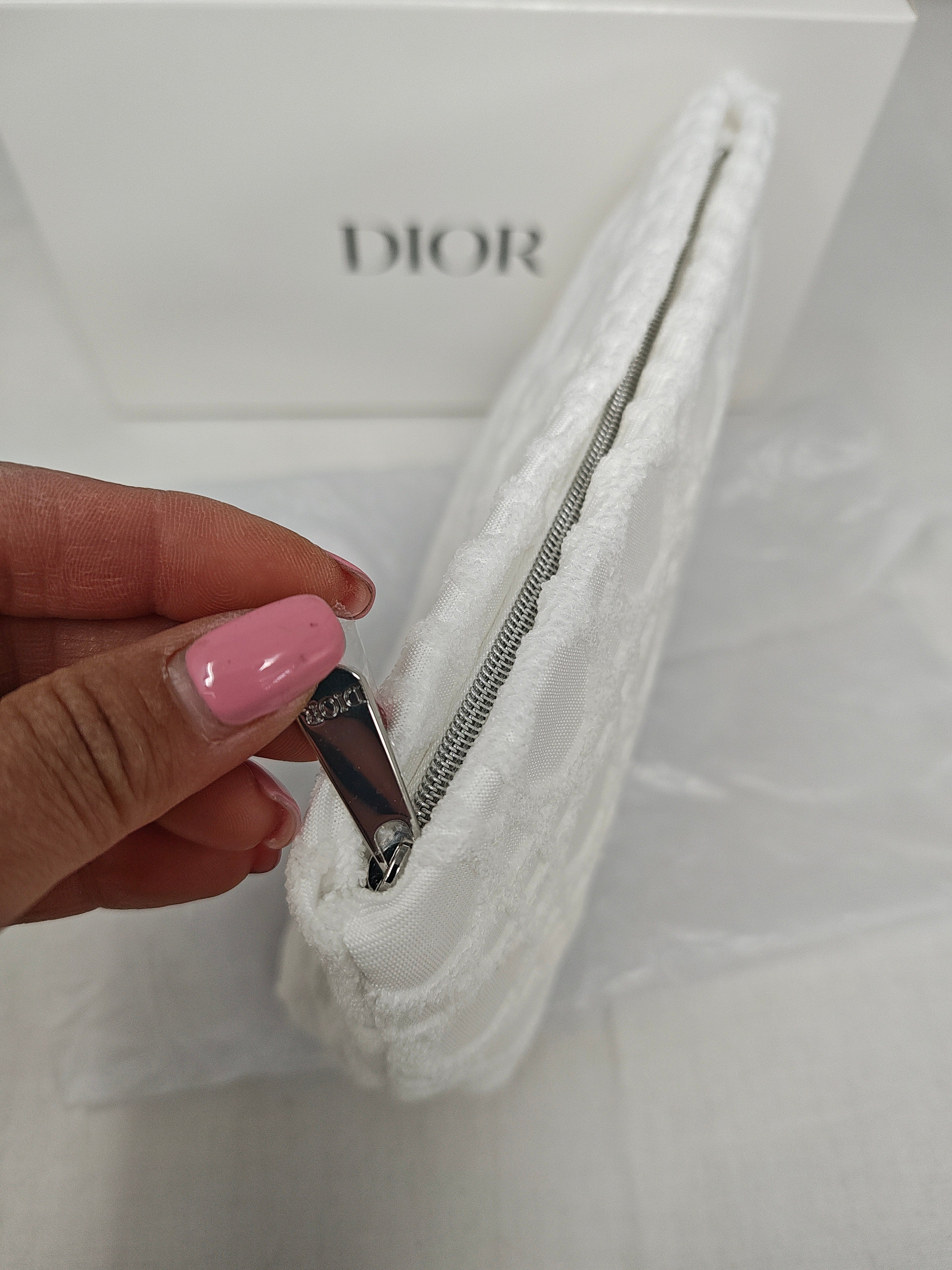 Dior Beauty Cosmetic Pouch ~ Bianco ~ Cotton Towel Feel ~ Spring 2026 Gwp