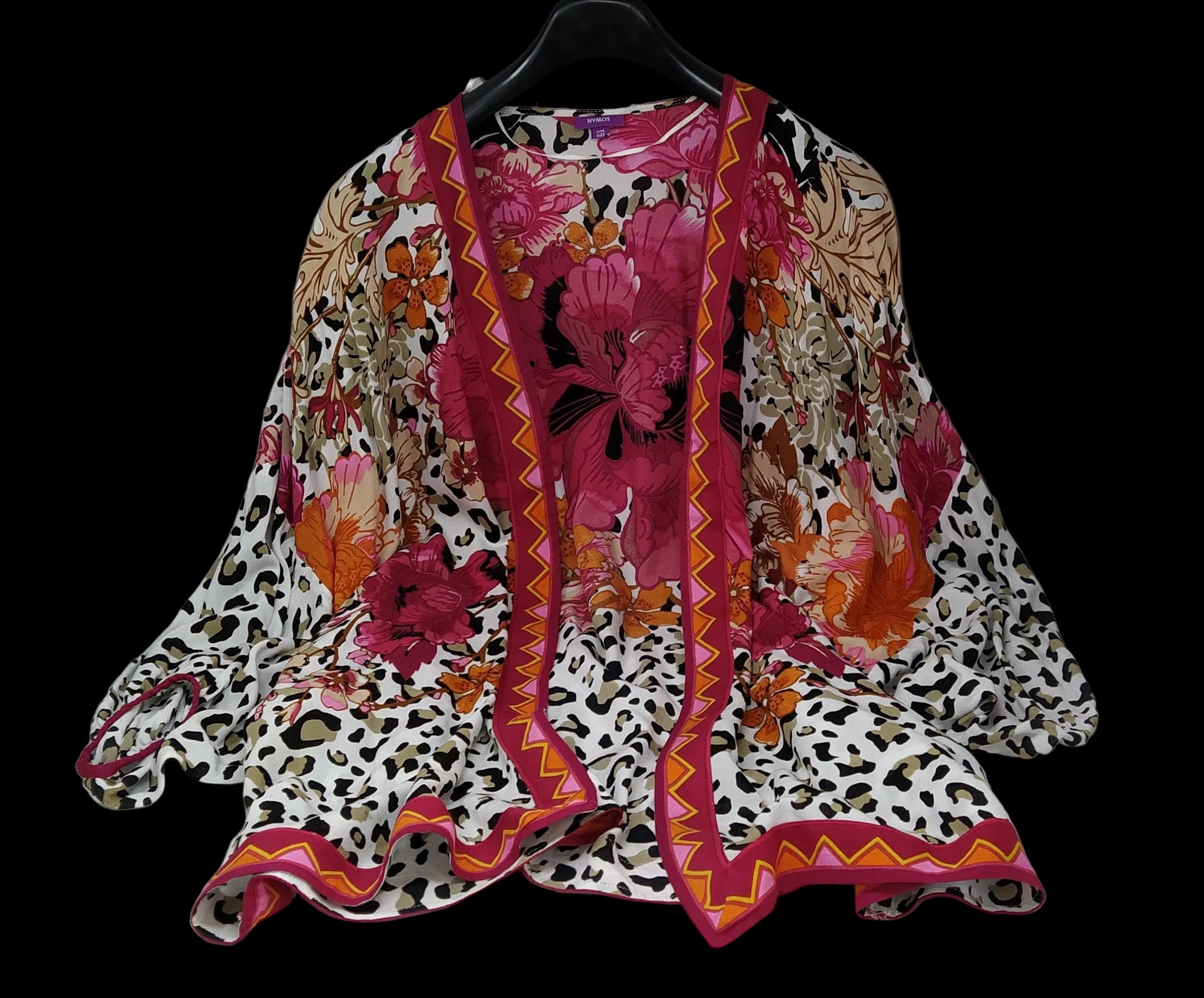 Nymos Cardigan Leopardato Fiori Tu