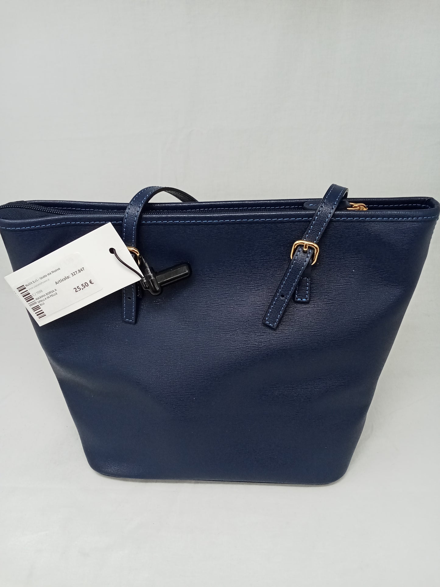 Maxima Borsa A Spalla In Pelle Blu