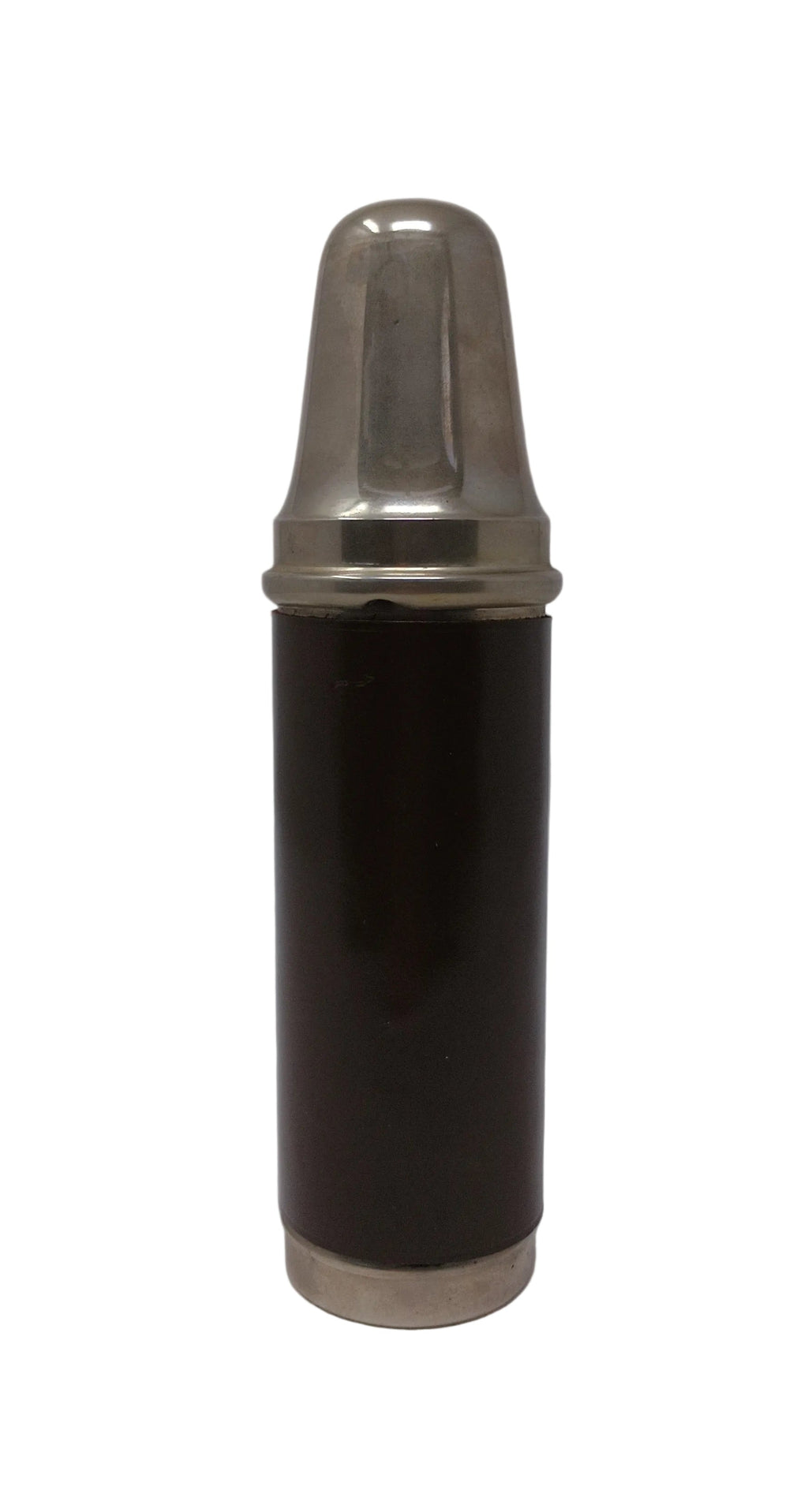 Bottiglia Tascabile Vetro Vintage + Fiaschetta Metallo/pelle + 4 Bicchierini Con Sottobicchi + Tappo