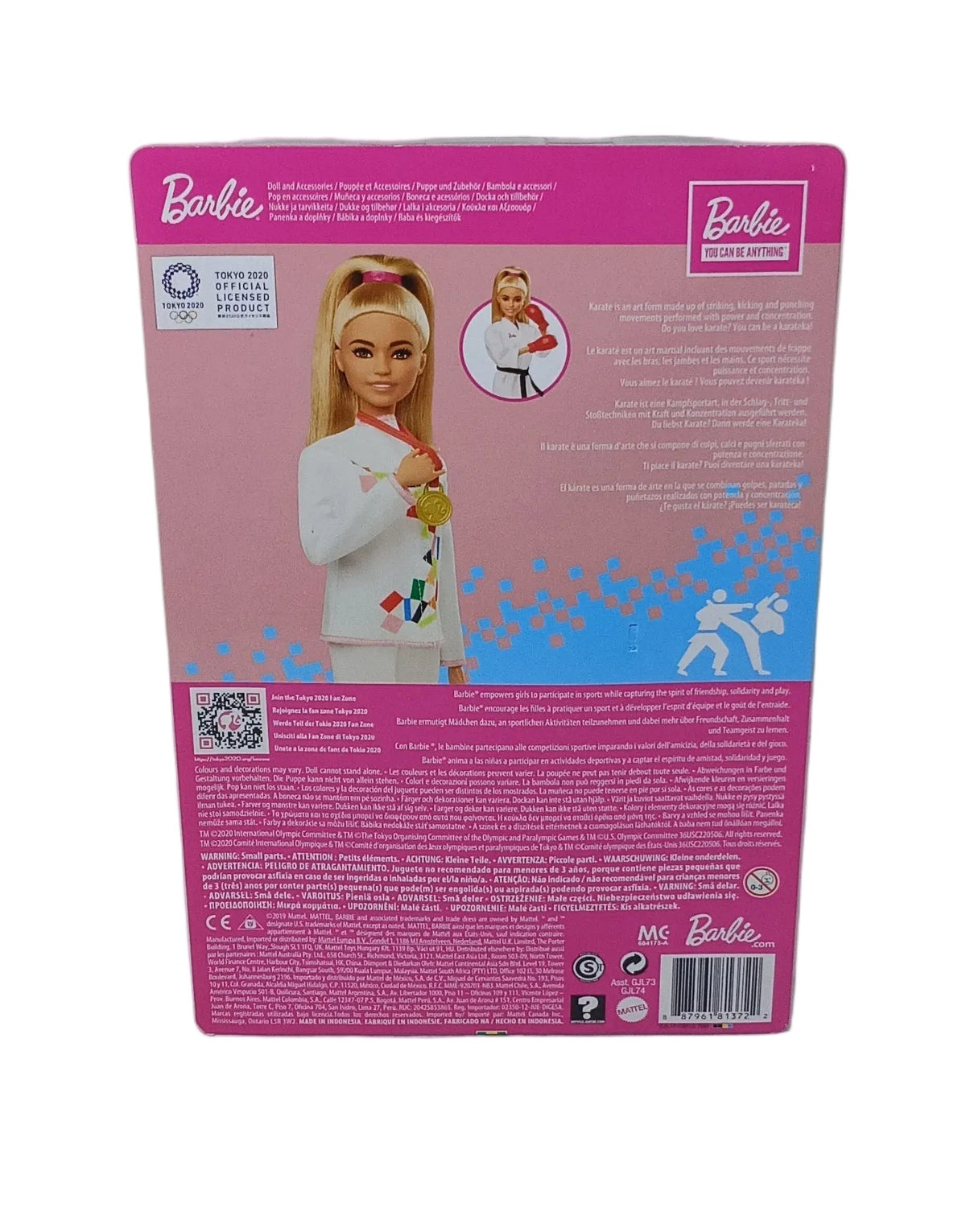 Barbie Karate Tokyo 2020 Bambola Nuova