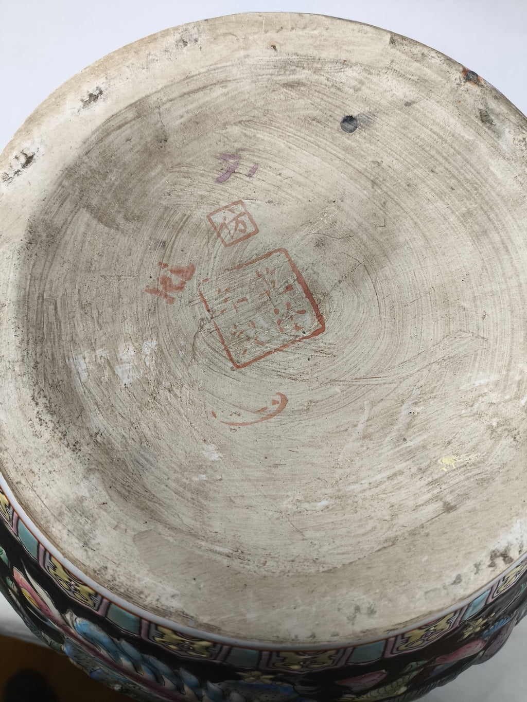 _vaso Cinese Porta Fiori E/o Aquario Datazione Metà Del 1900 Stato Perfetto ø 30cm H. 26cm