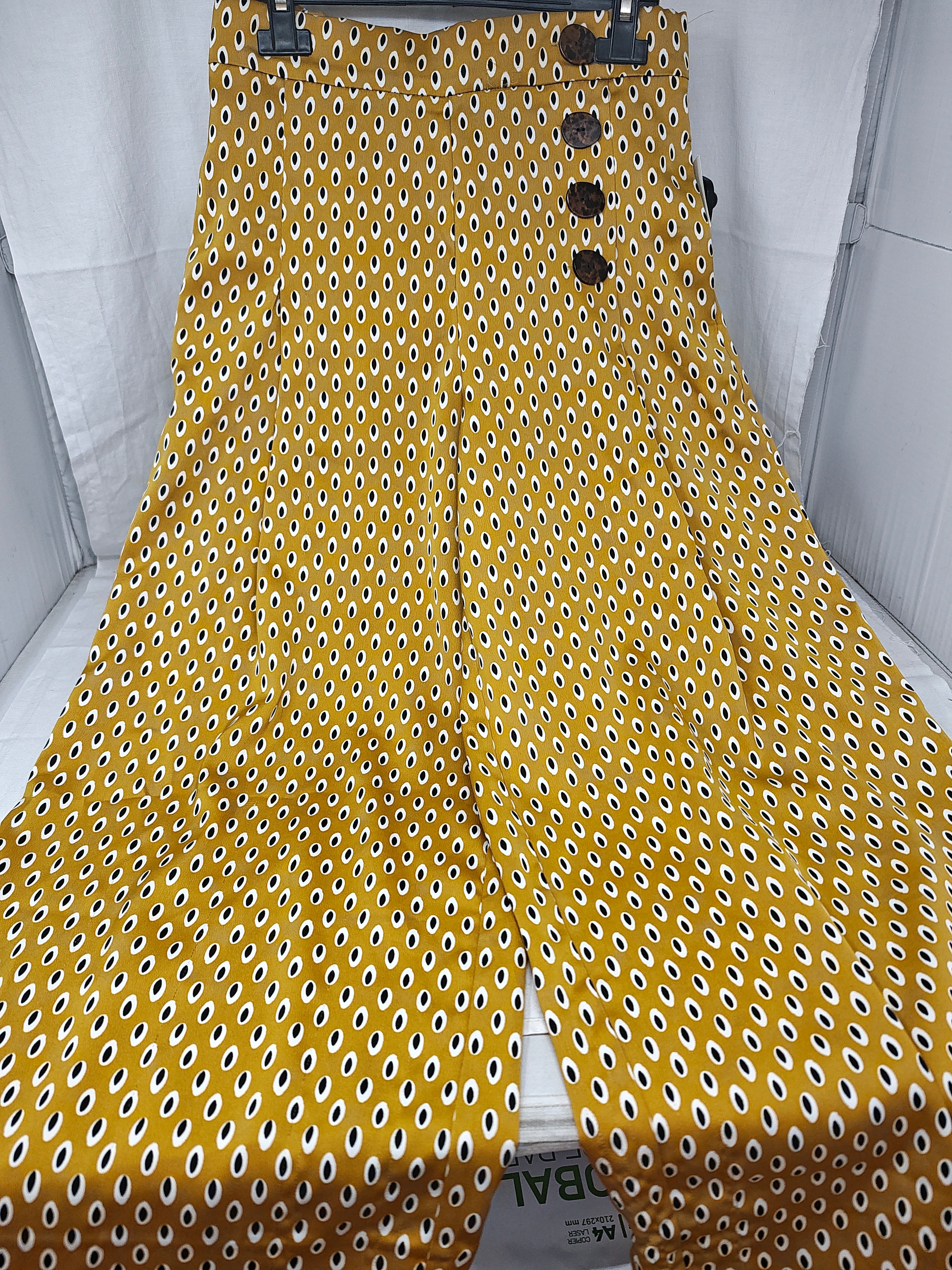Zara Pant.morbidi Senape Pois S