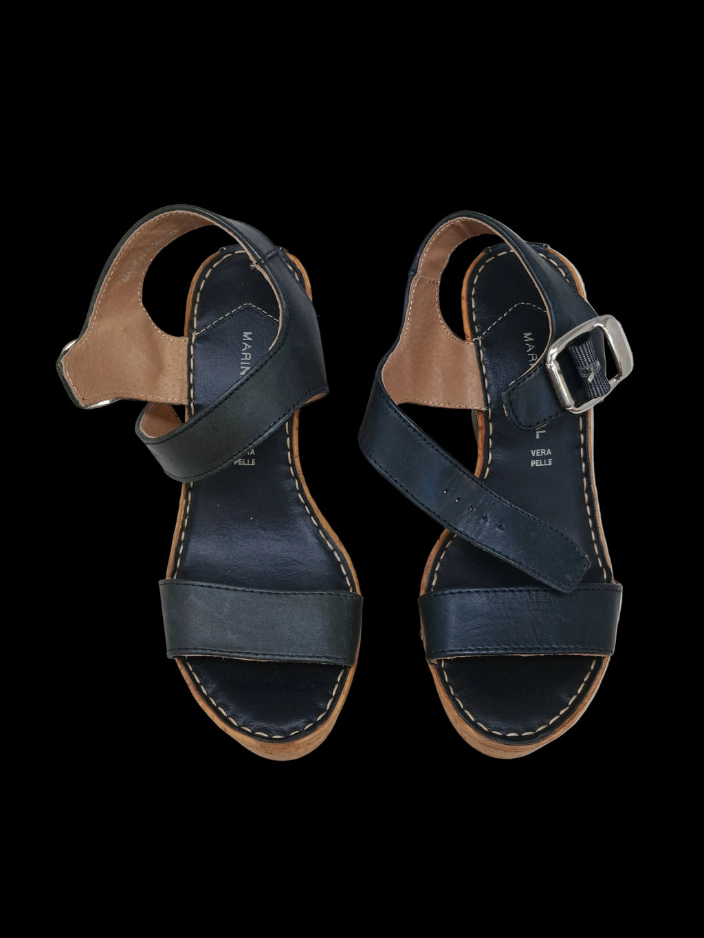 Marinaseval Sandalo Zeppa Nera 37