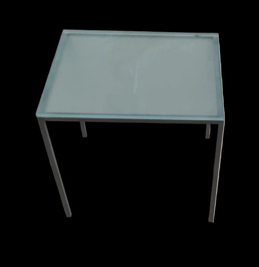 Tavolino Vetro Struttura Ferro Lxpxh 50x40x49