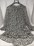 Zara Camicia Tulle Nera Grigia Fiorata S