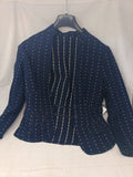Giacca Con Collo Koreana Blu Bco S