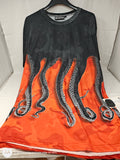 Octopus Maglietta Nera Arancione L