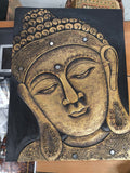Tavola Legno/quadro Buddha Dorato 30x40