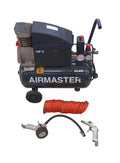 Airmaster Compressore 24l + Tubo + Pistola + Pistola Con Manometro (2 Pistole + Tubo Cesta D)