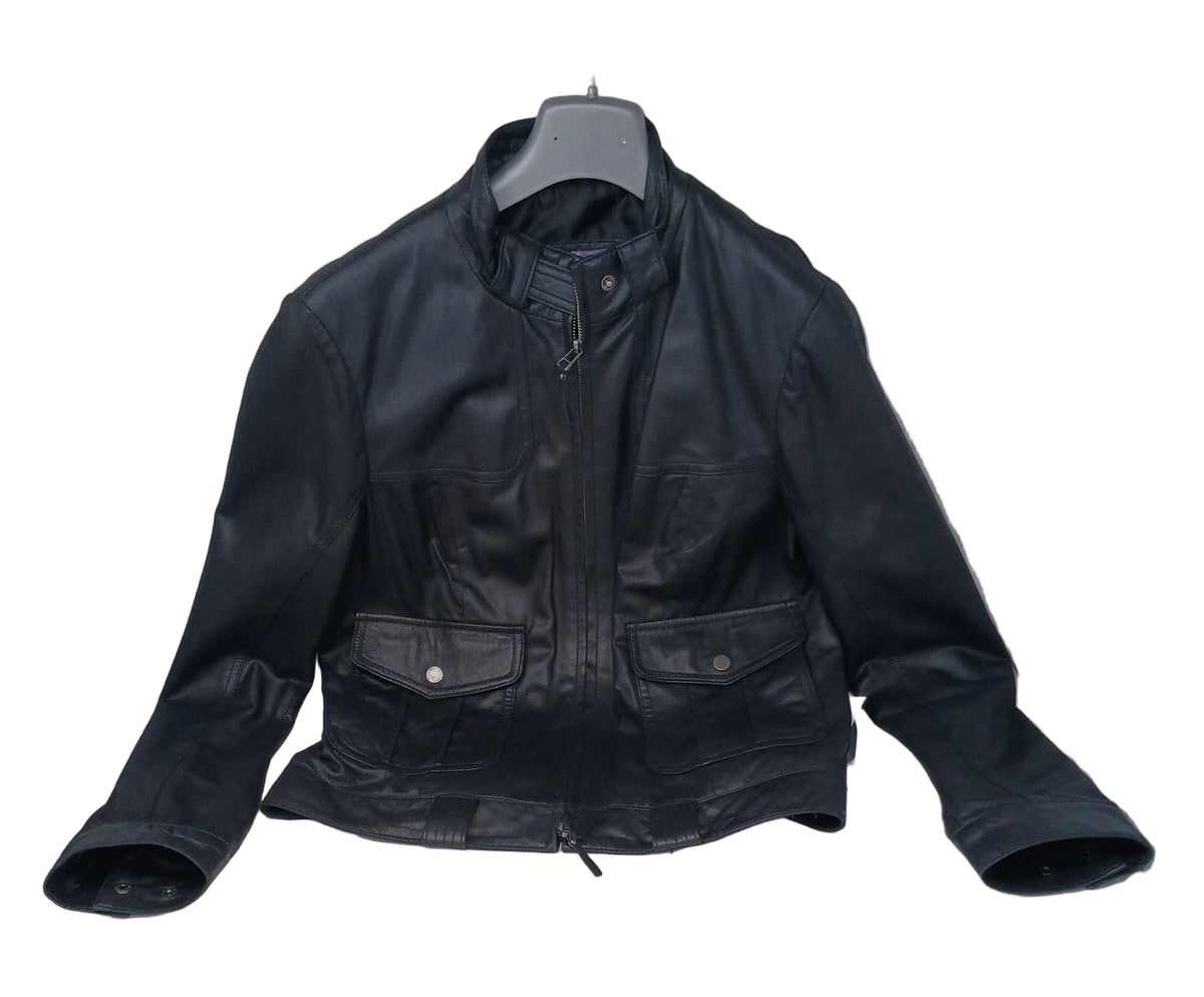 Cliver Giacca In Pelle Nera 46
