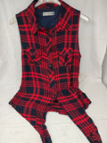 Camicia Sma Scozzese Rosso Blu L