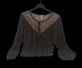 Camicia Tulle Marrone Rosa Paiett S/m