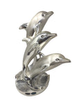 Scultura Lamina Argento Delfini