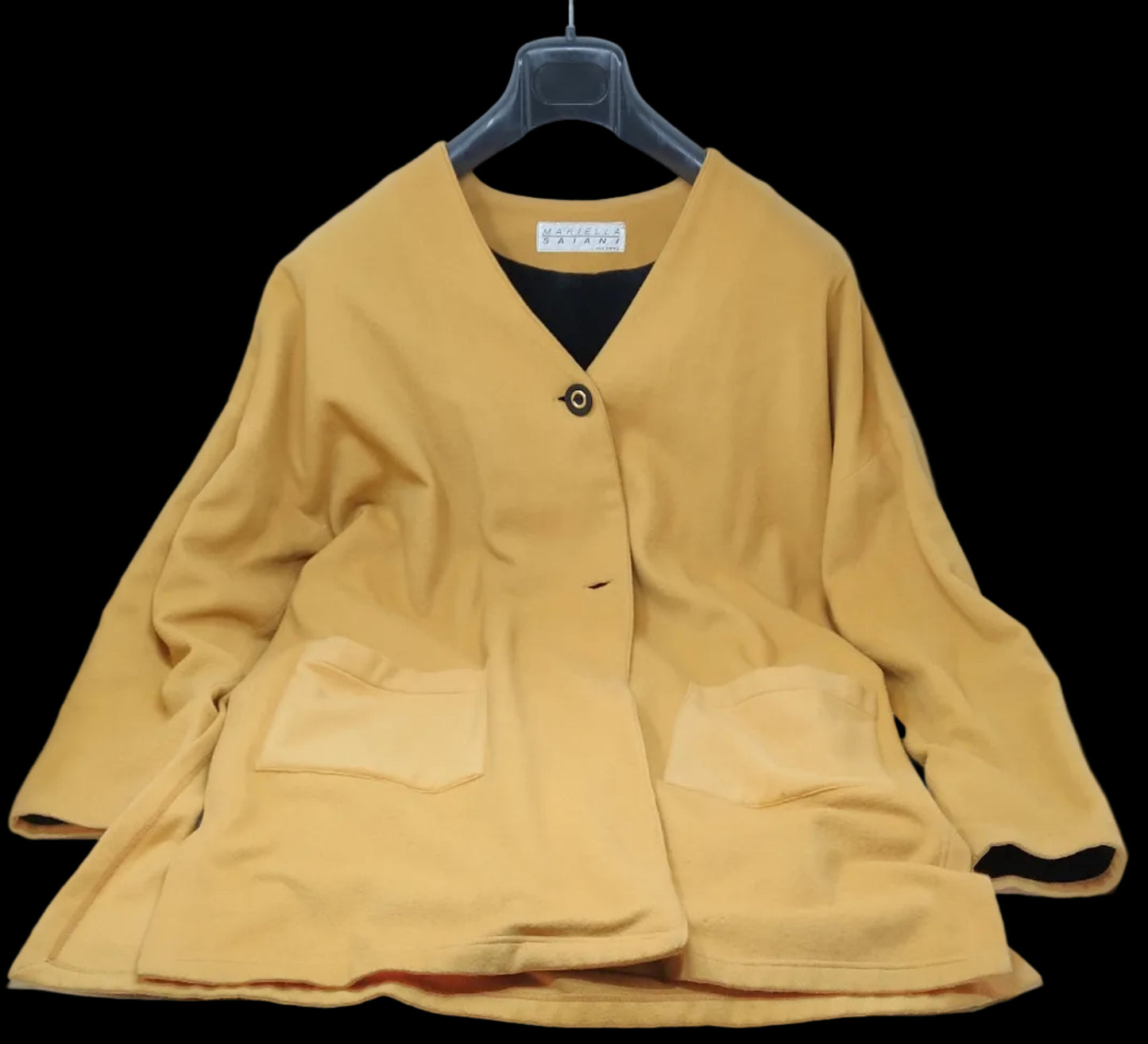 Mariella Saiani Cappotto Senape 44