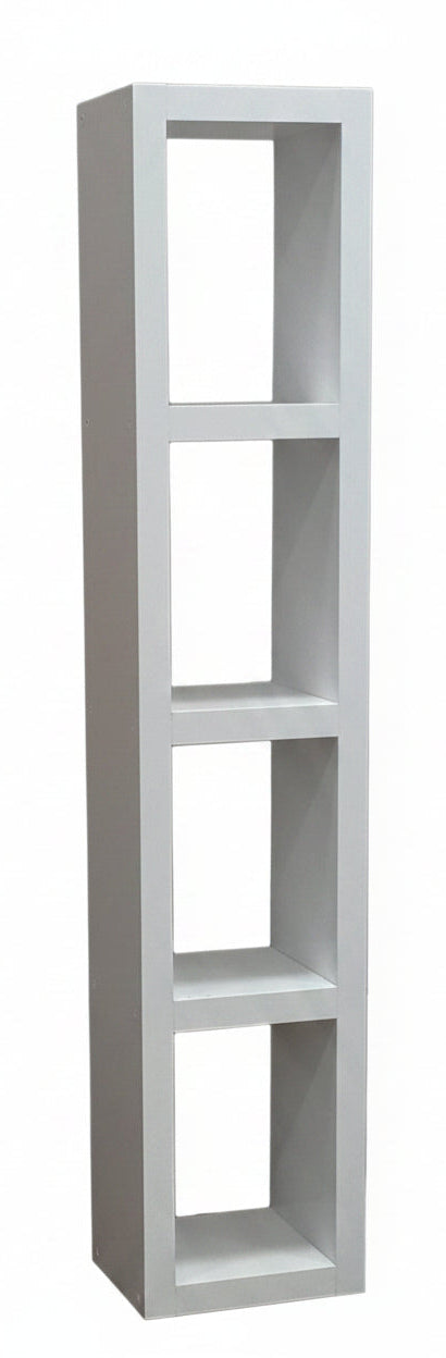 Scaffale Legno Bianco 4 Ripiani Lxpxh 35x38x190