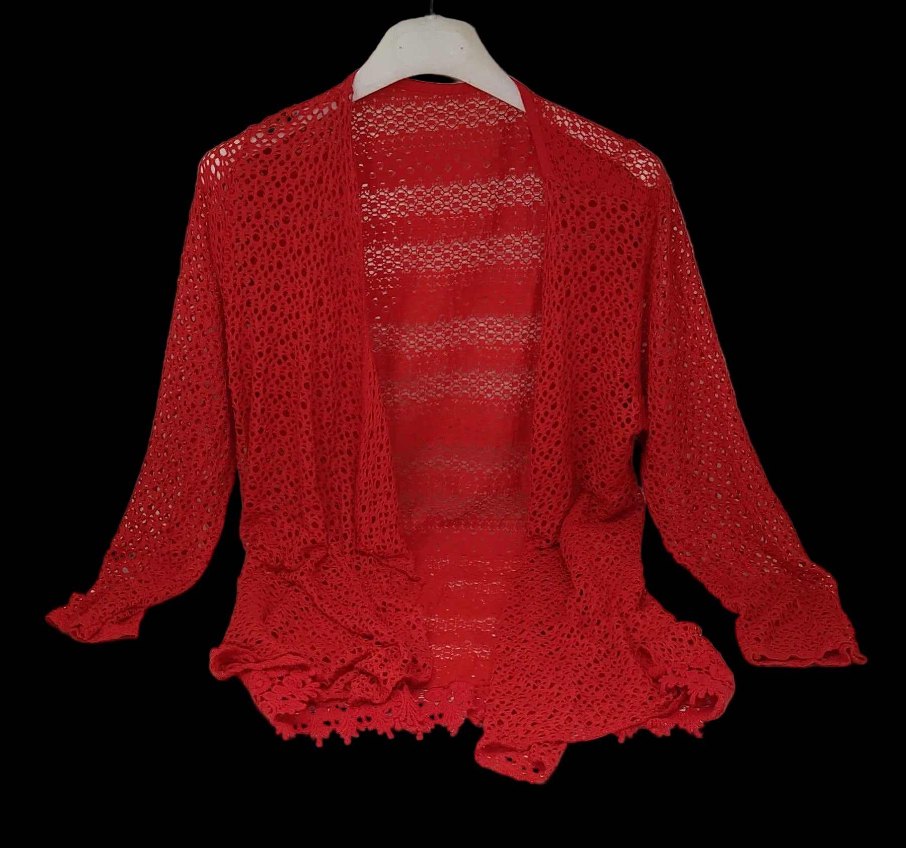 Cardigan Tulle Rosso Tu