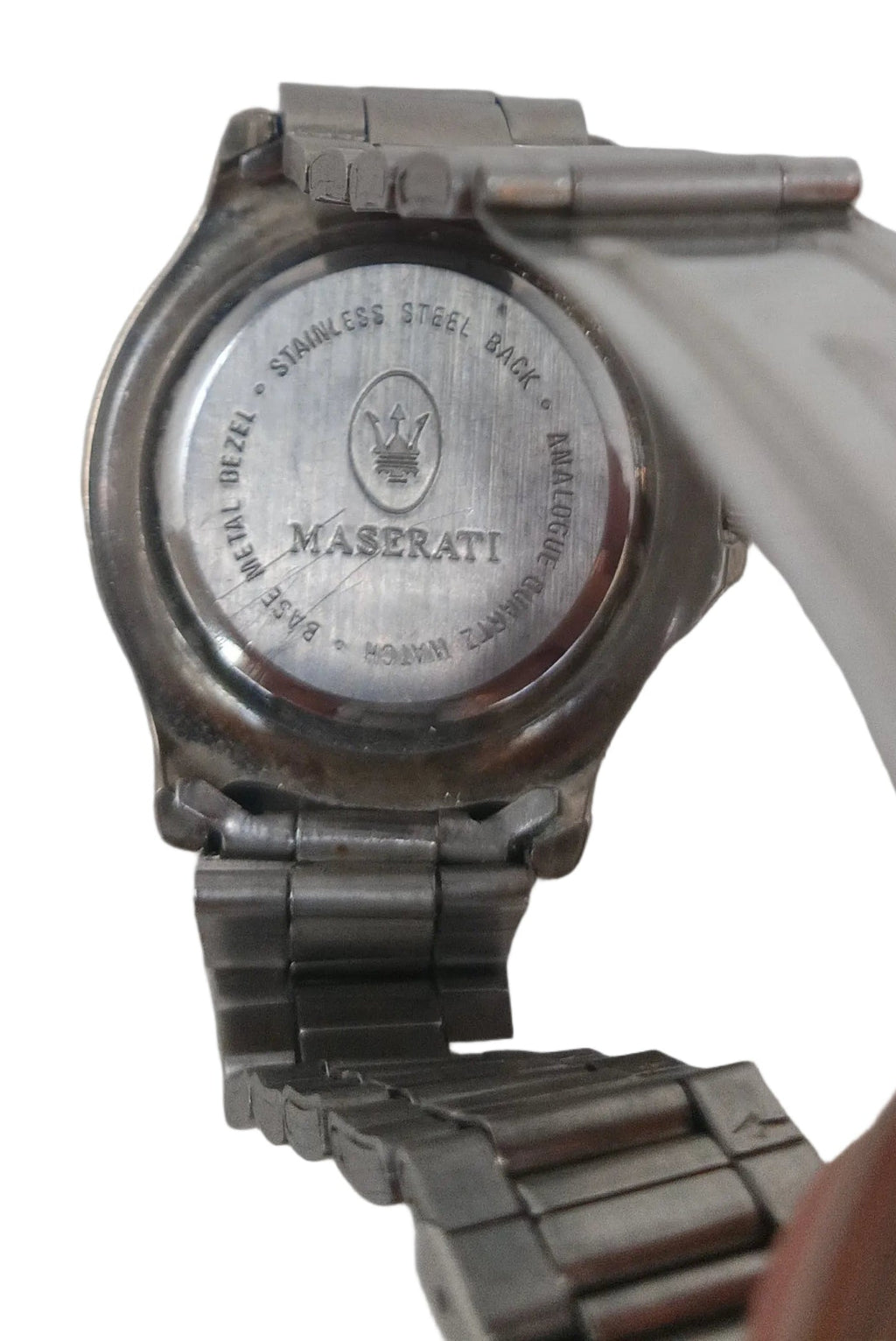 Maserati Orologio Polso Al Quarzo Anni '80 (perfettamente Funzionante Ma Guarnizione Di Tenuta Da Sostituire)