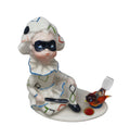 Aurora Murano Scultura Ceramica/vetro Arlecchino + Uccellino