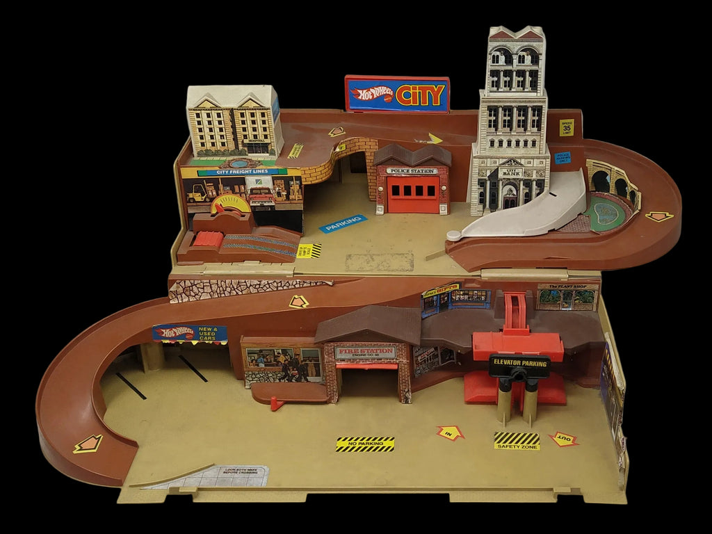 Hot Wheels City Set Vintage 1979 Sto N' Go + 10 Macchinine