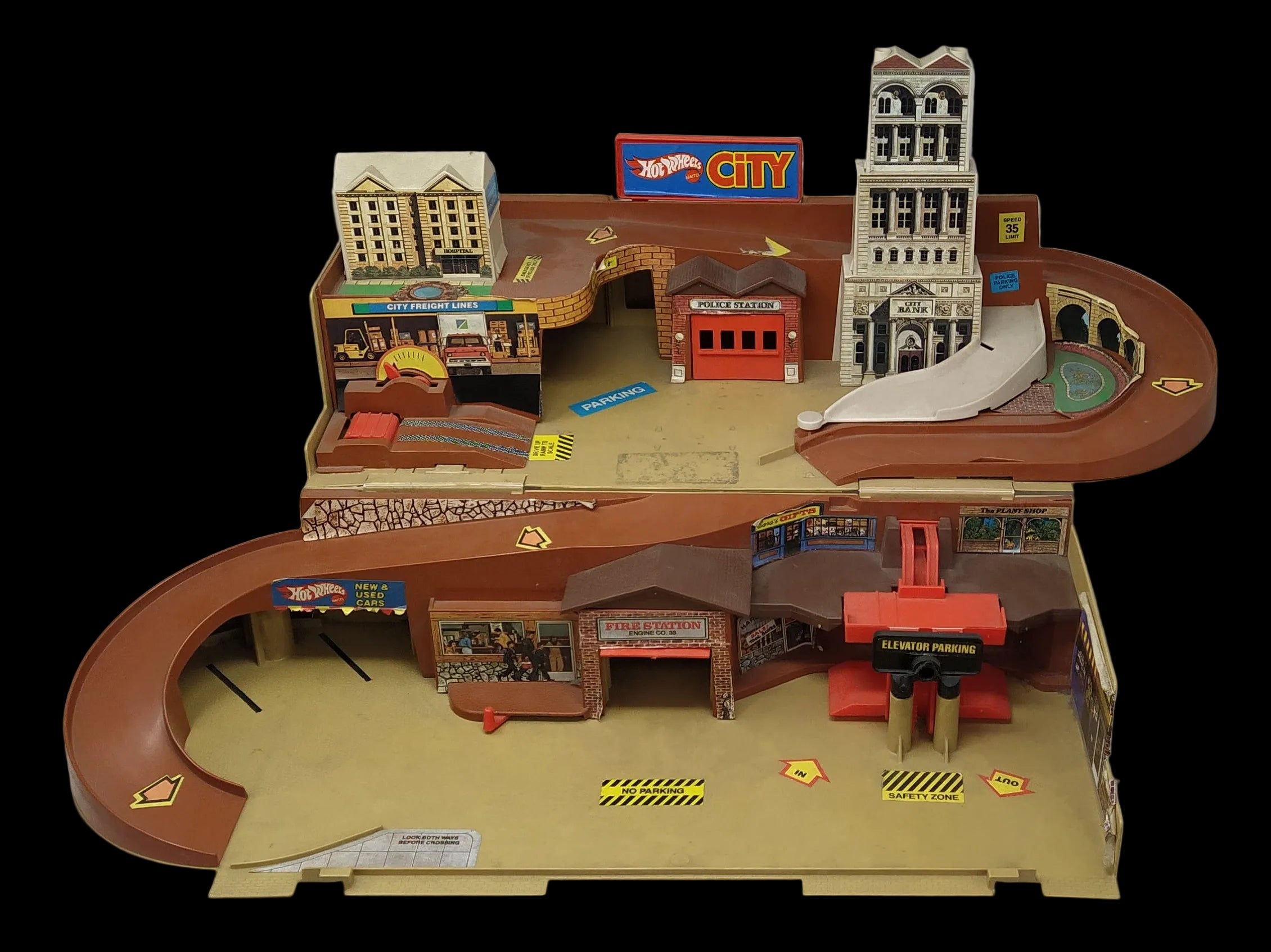 Hot Wheels City Set Vintage 1979 Sto N' Go + 10 Macchinine