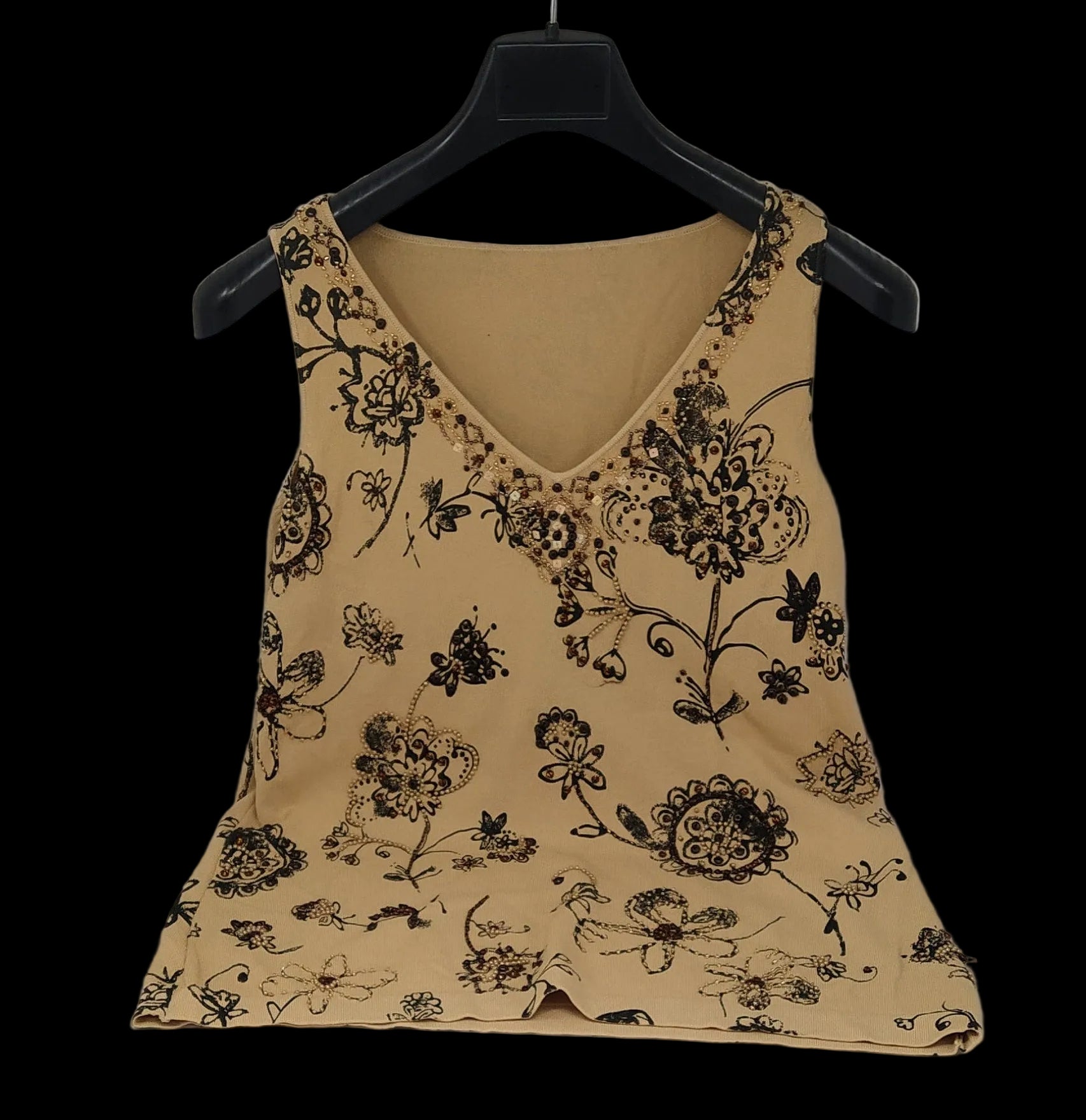 Sma Beige Fiori Ricamo L