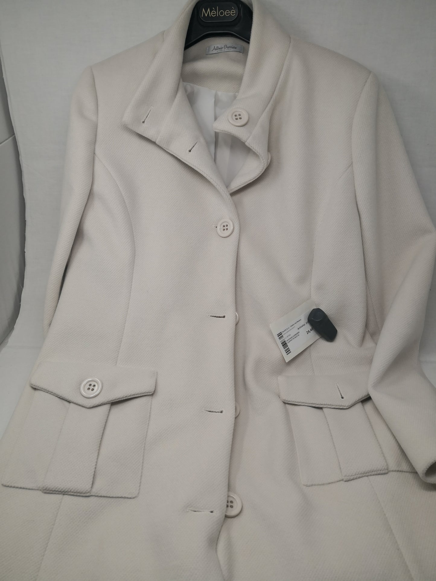 Antonio guerriero cappotto bianco xl