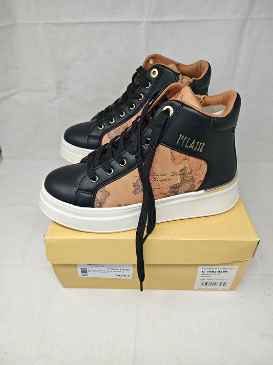 Alviero Martini Sneakers Alte In Pelle Liscia Geo 36