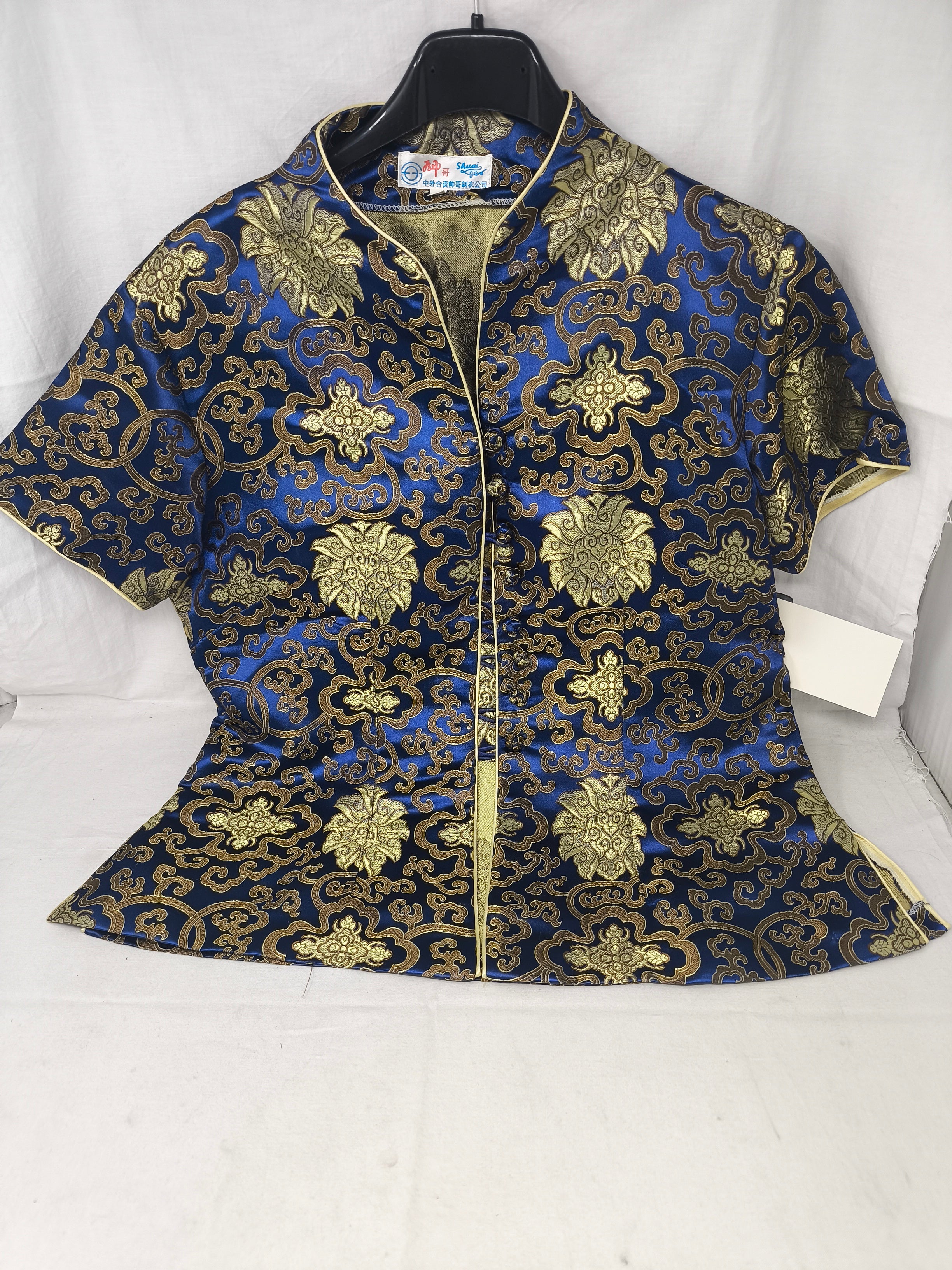 Camicia Cinese Blu Oro Xl