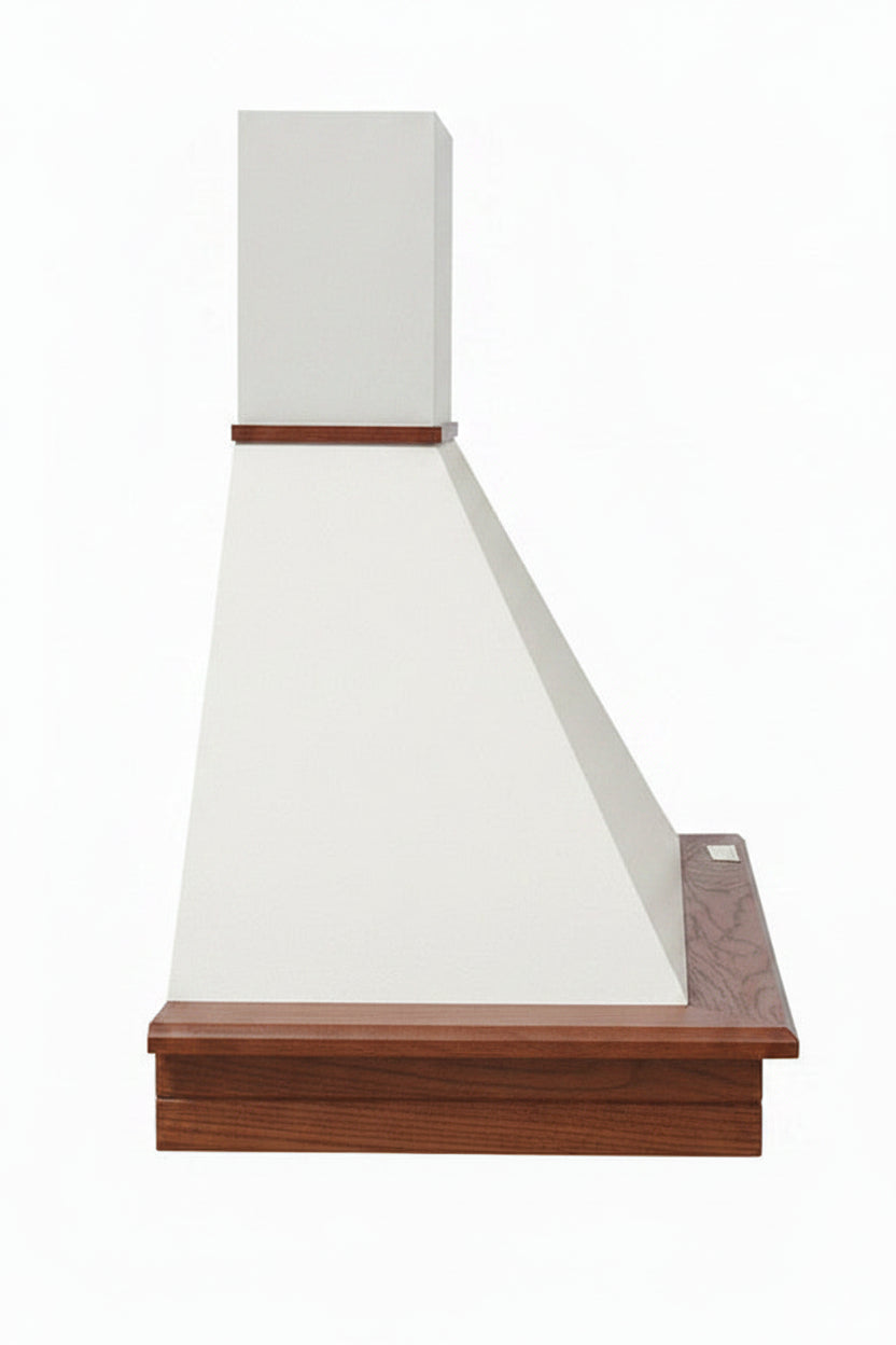Cappa Style Country /rustica Con Legno-bianca E Aspirazione Faber
