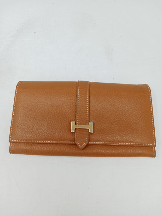 Portafoglio In Pelle Beige H