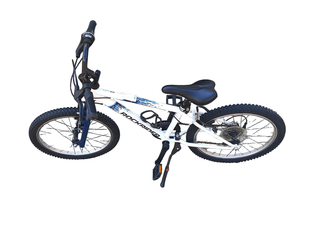 Bicicletta Rockrider Bianca E Azzurra