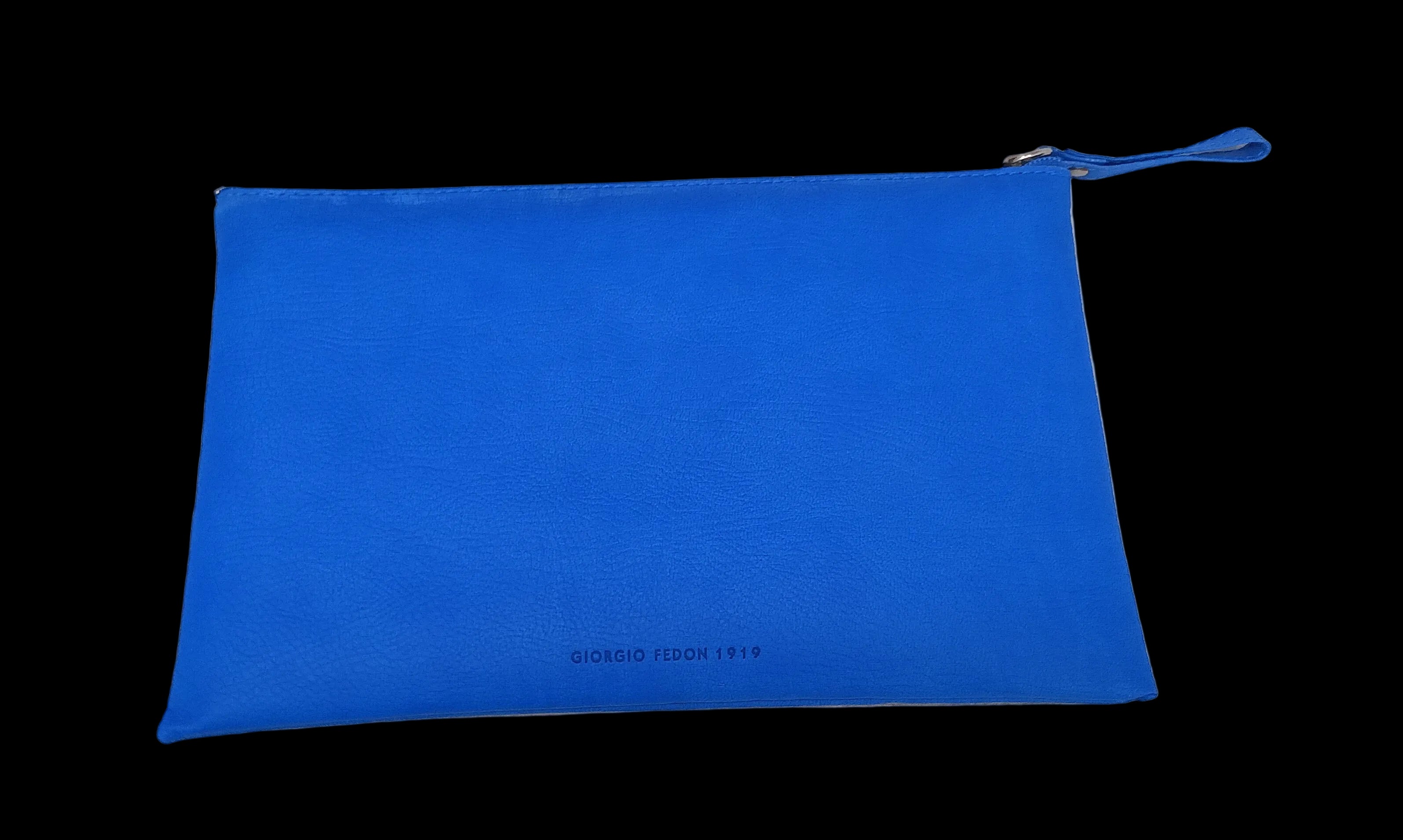 Giorgio Fedon 1919 Astuccio Necessaire Azzuro In Pelle Nuovo