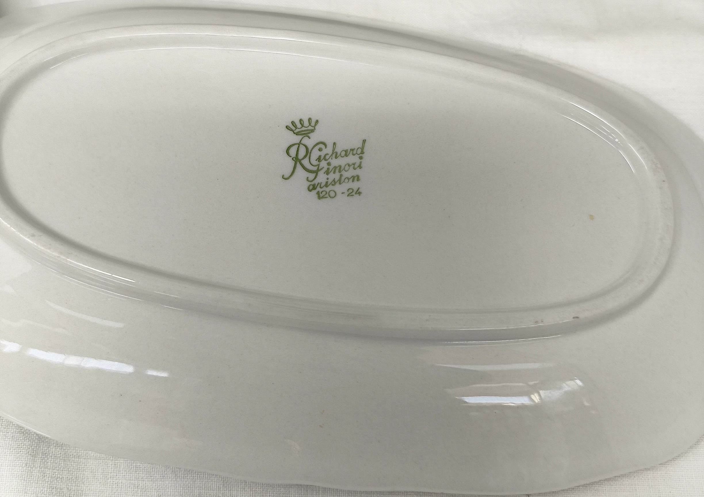 _richard Ginori Zuppiera Ceramica + 5 Piatti ø 20cm + 1 Ovale Motivi Floreali