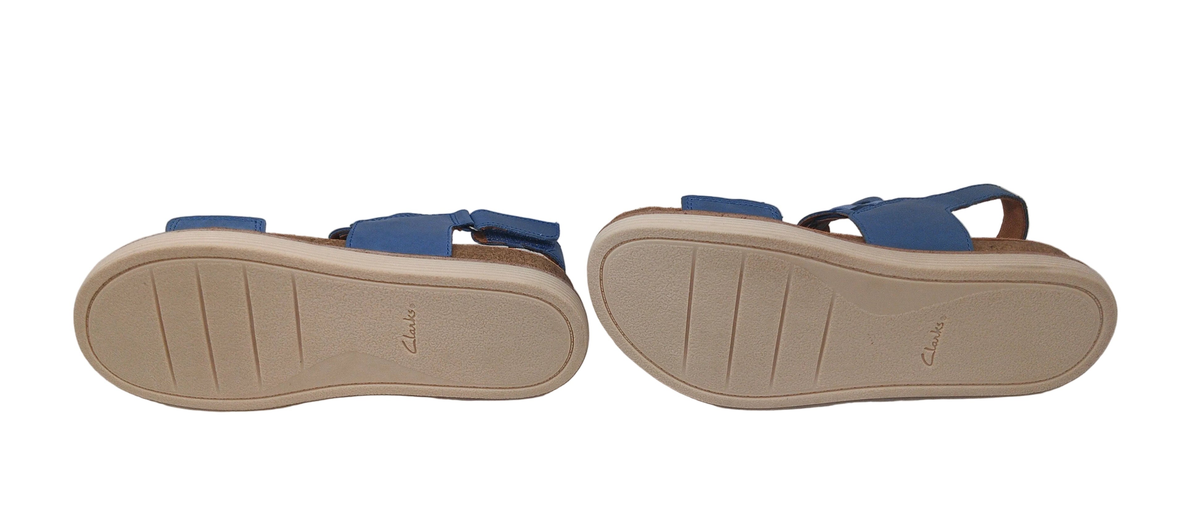 Clarks Sandali Pelle Blu Intrecciata 38