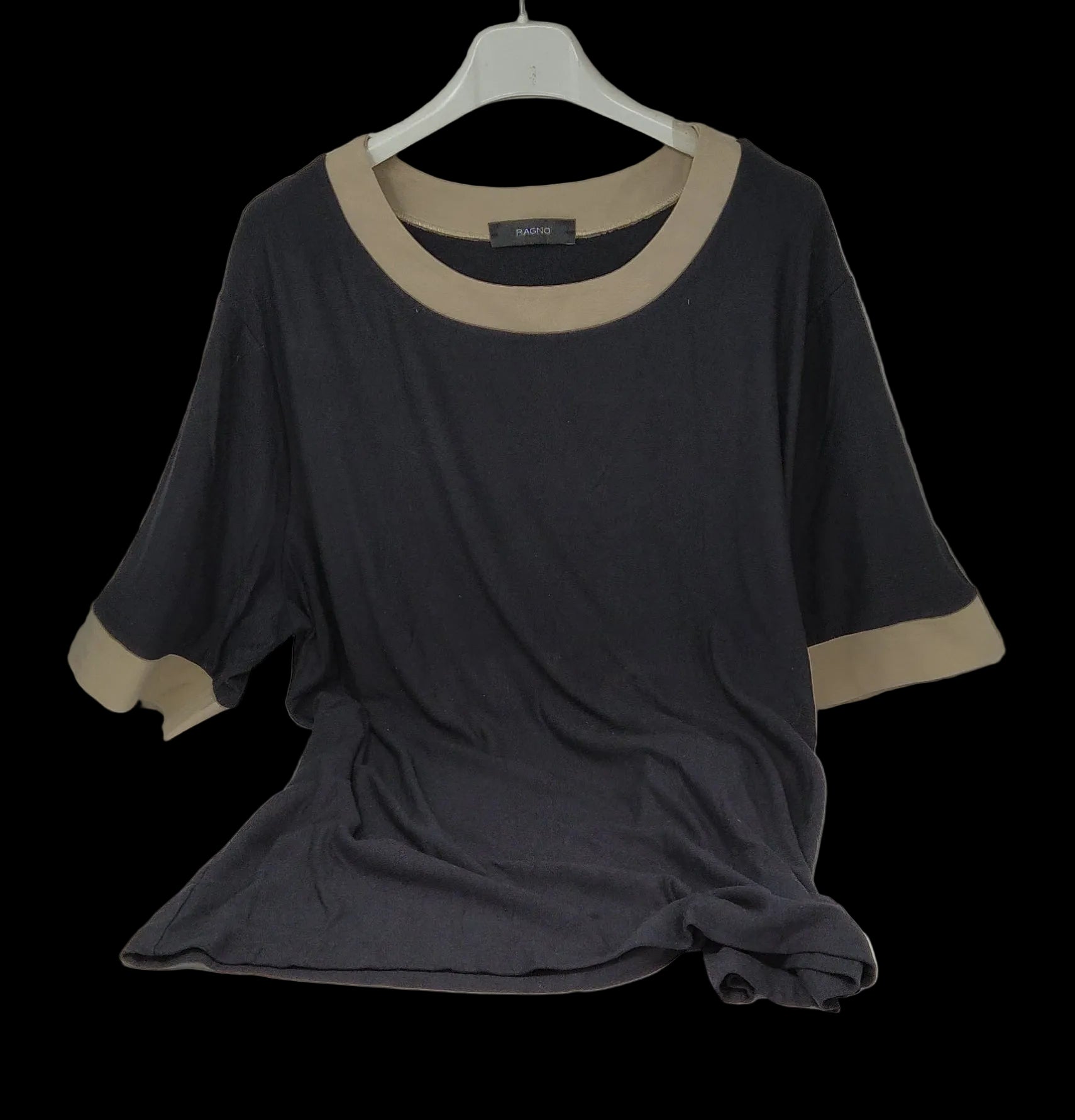 Ragno Maglietta Nera Beige Xl