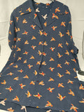 Camicia In Seta Blu Anatre Xl