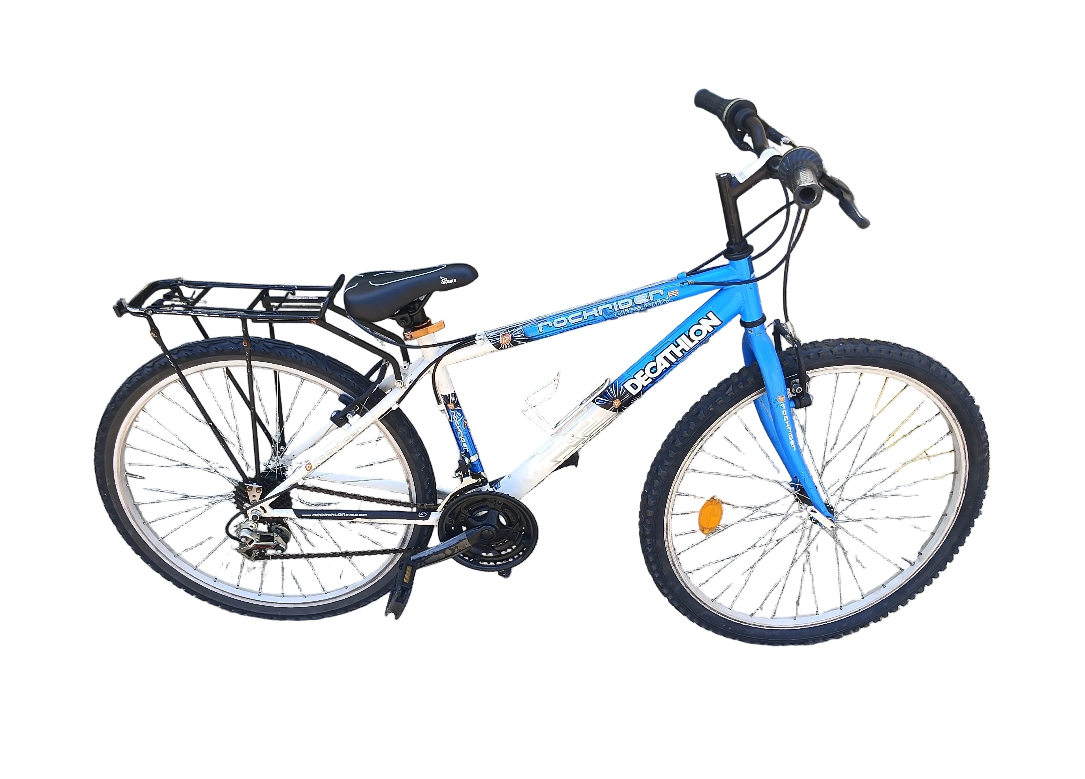Bicicletta Mtb Rockrider Ferro Blu Con Borraccia-luci Led E Campanello (cella 66)