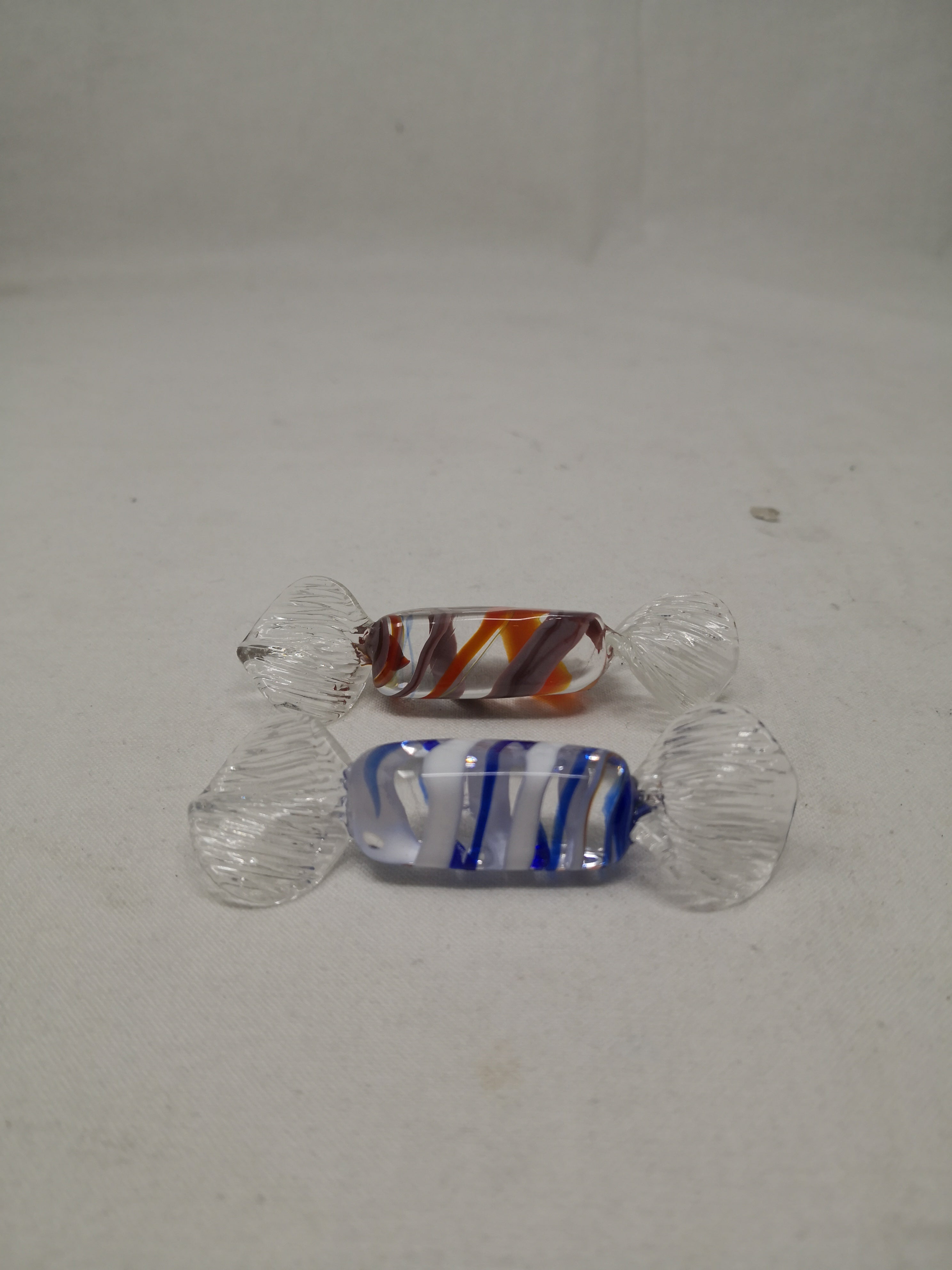_coppia Caramella Piccola Vetro Murano L 8cm