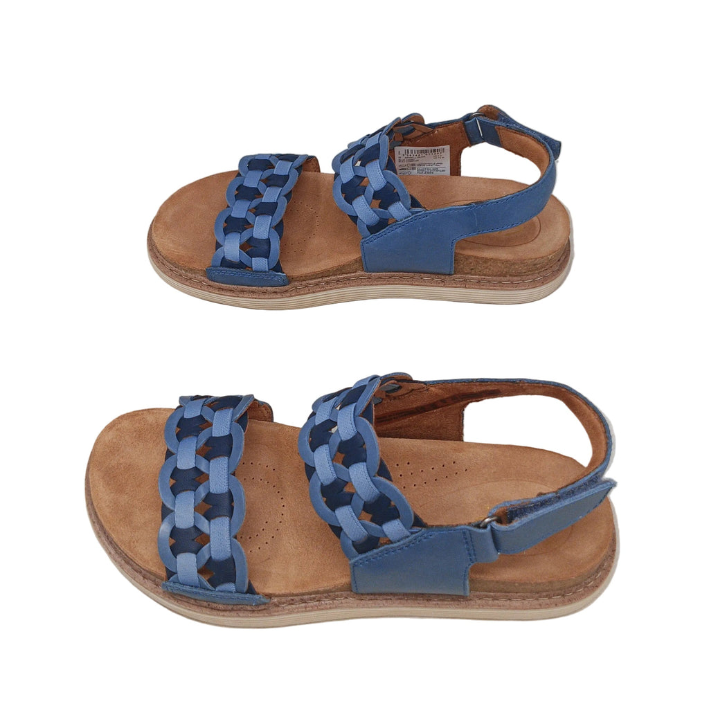 Clarks Sandali Pelle Blu Intrecciata 38