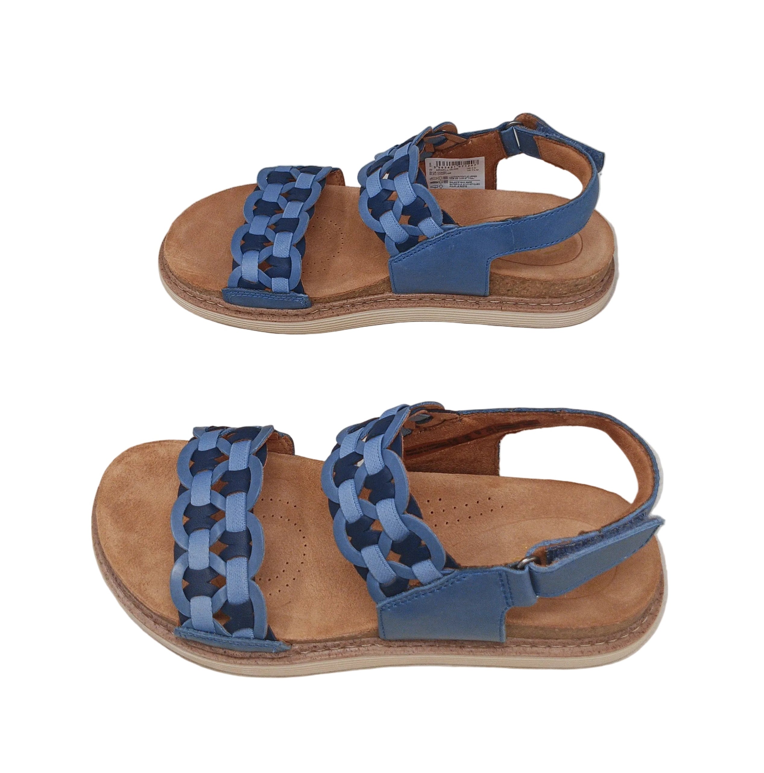 Clarks Sandali Pelle Blu Intrecciata 38