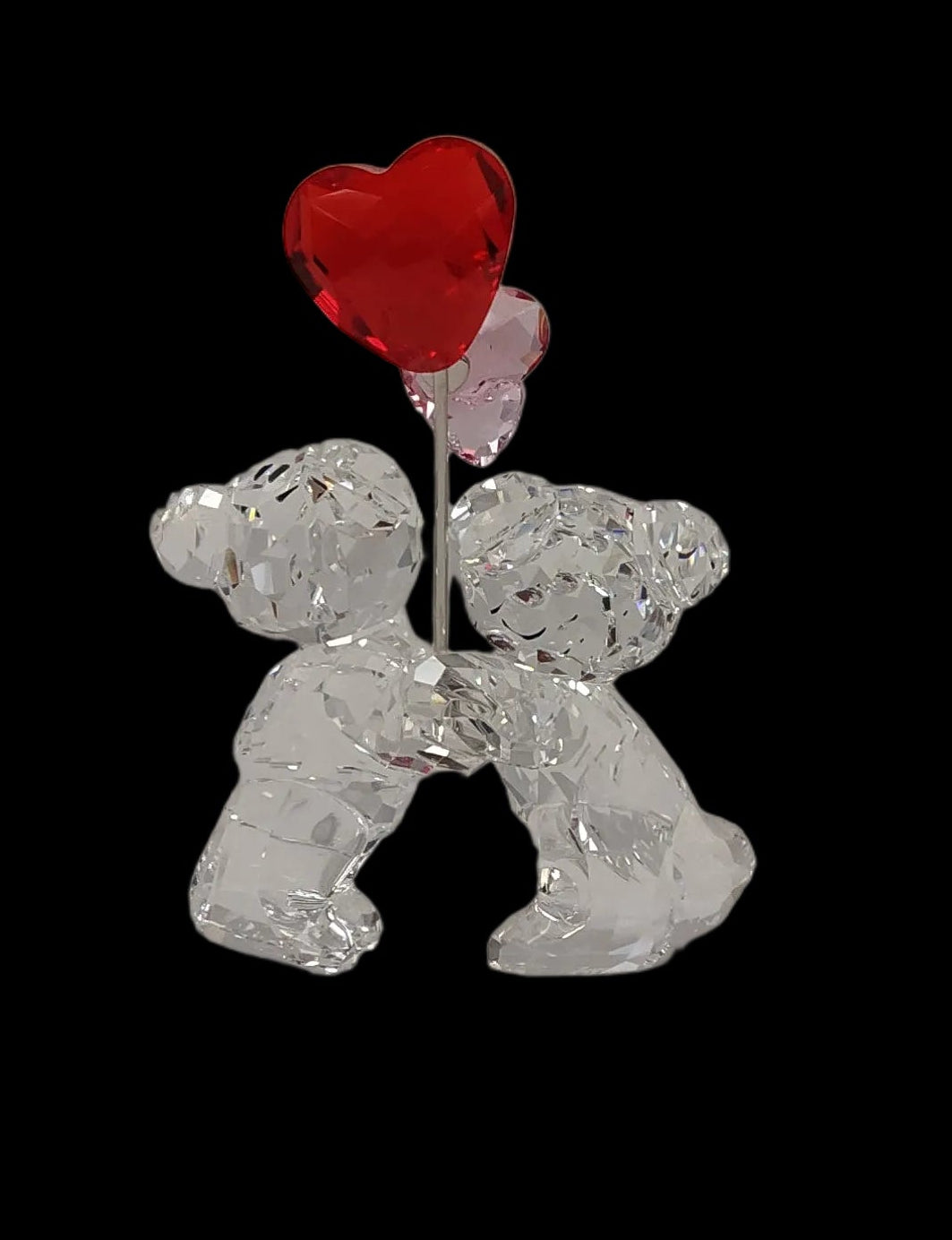 Swarovski Orsetto Kris Coppia Orsi Con Palloncini Cuore Con Scatola