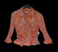 Henry Cotton's Camicia Arancione Lilla Fiorata 42