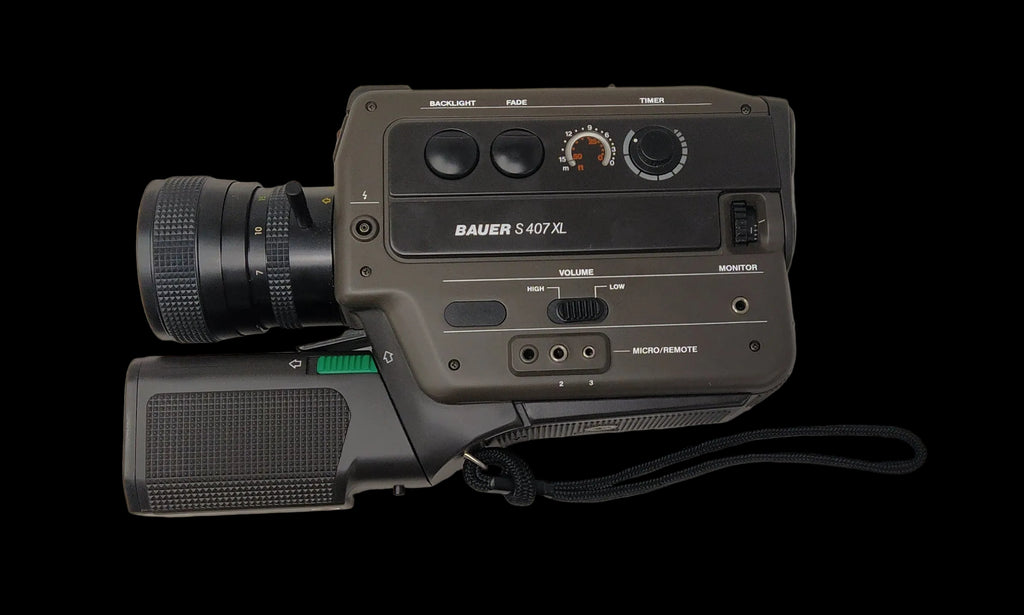 Bauer S 407xl Videocamera Super 8 Con Microfono + Accessori Funzionante (manca Gomma Oculare)