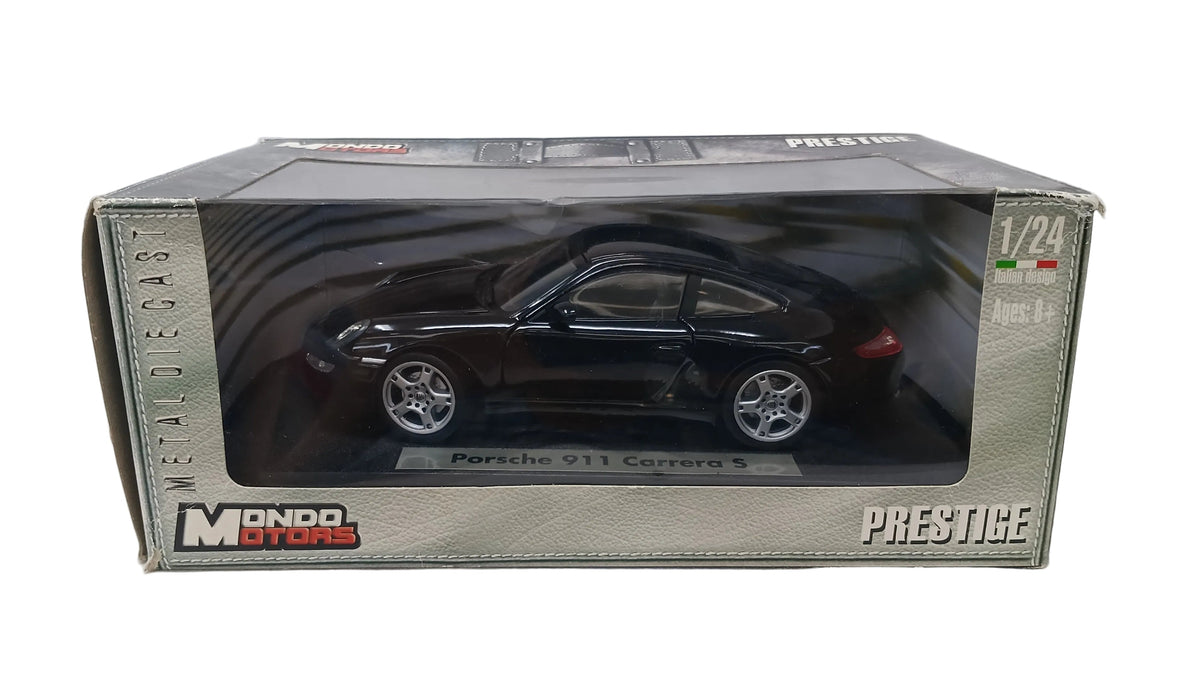 Modellino Auto Nuova Mondo Motors Porsche 911 Carrera S Nera Scala 1:24