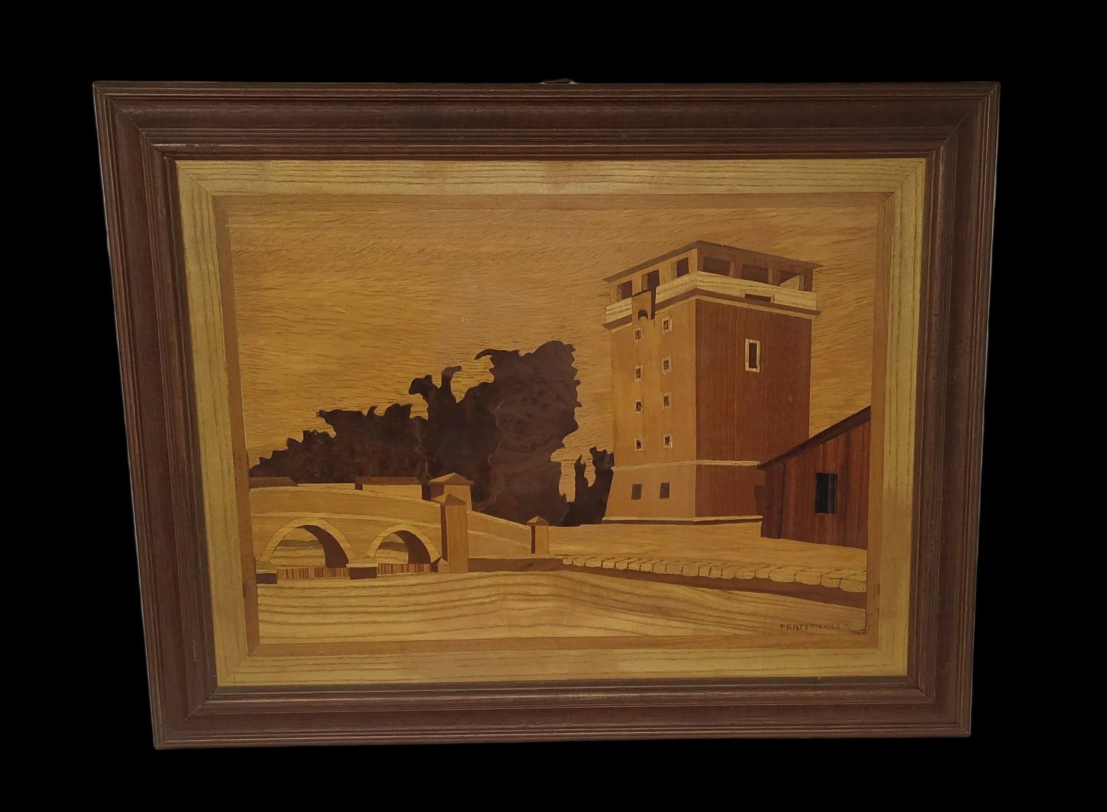 Renato Fraternali Quadro Legno Intagliato A Mano 54,5x42