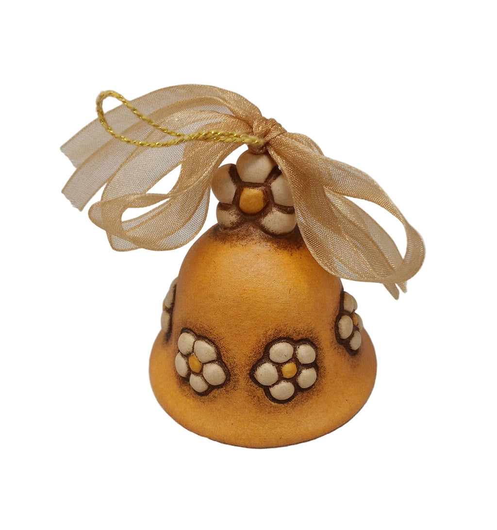 Thun Campanella Gialla Con Fiocco E Fiori H 6cm