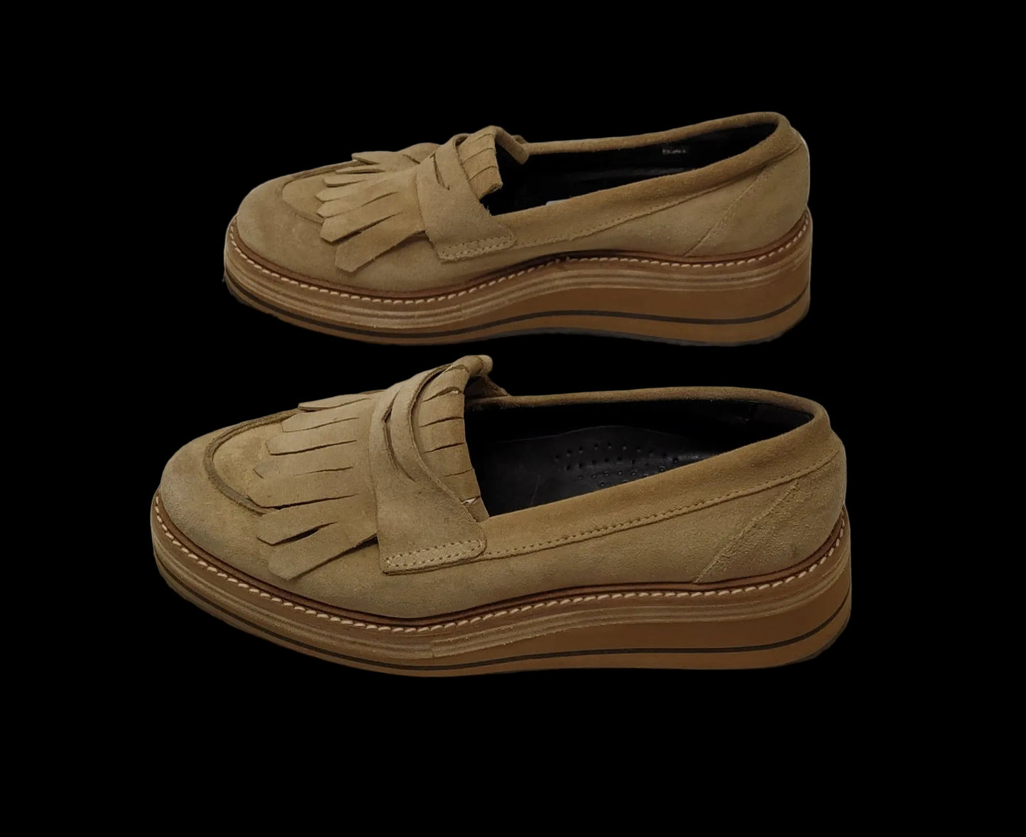 Db Mocassino In Camoscio Beige Frange 39