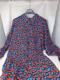 Camicia Maculata Blu Arancione 48